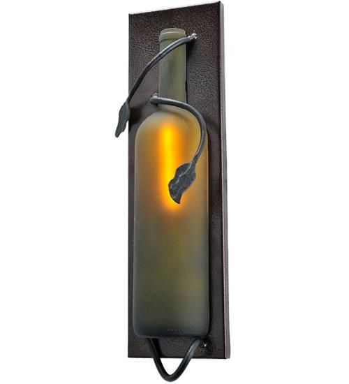 4&#34;W Tuscan Vineyard Wine Bottle Wall Sconce