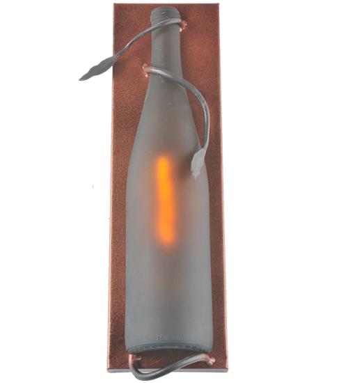 4&#34;W Tuscan Vineyard Wine Bottle Wall Sconce