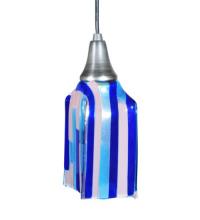 Meyda Green 108765 - 4"Sq Metro Fusion Ocean Breeze Draped Glass Mini Pendant