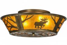 Meyda Green 113169 - 22"W Moose at Dawn Flushmount