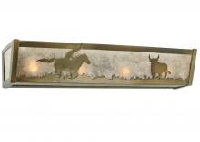 Meyda Green 113548 - 24"W Cowboy & Steer Vanity Light