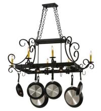 Meyda Green 120275 - 50" Long Caiden 6 Light Pot Rack