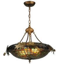 Meyda Green 126286 - 22.5" Wide Greenbriar Oak Inverted Pendant