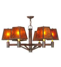 Meyda Green 130500 - 40"W Rocky Mountain 6 LT Chandelier