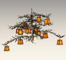 Meyda Green 132277 - 54" Wide Pine Branch Valley View 12 Light Chandelier