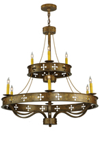 Meyda Green 137956 - 37.5"W Byzantine 9 LT Two Tier Chandelier