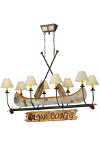 Meyda Green 139745 - 50"L Personalized Canoe 8 LT Chandelier