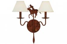 Meyda Green 140707 - 18" Wide High Plains Rider 2 Light Wall Sconce