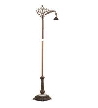 Meyda Green 14089 - 59"H Mahogany Bronze 1 LT Bridge Arm Floor Base