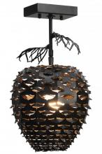 Meyda Green 143079 - 11" Wide Stoneycreek Pinecone Semi-Flushmount