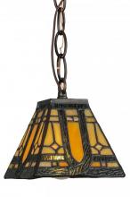 Meyda Green 148556 - 5"Sq Sierra Prairie Mission Mini Pendant