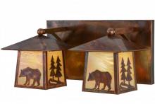 Meyda Green 150779 - 22"W Pine Tree and Bear 2 LT Vanity Light