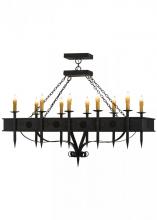 Meyda Green 151155 - 66"L Calandra 10 LT Oblong Chandelier