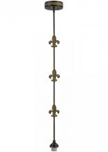 Meyda Green 151520 - 5"W Fleur-de-lis Pendant Hardware