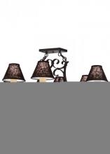 Meyda Green 151539 - 40" Long Handforged Oval 6 Light Chandelier