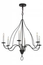 Meyda Green 154071 - 36"W Polonaise 6 LT Chandelier