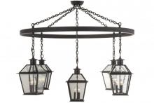 Meyda Green 155989 - 62"W Coach 5 LT Chandelier