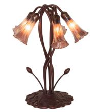 Meyda Green 15902 - 17" High Purple Iridescent Pond Lily 5 Light Accent Lamp