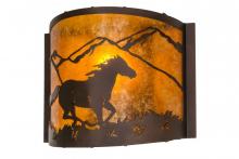 Meyda Green 163884 - 12" Wide Running Horses Wall Sconce