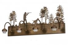 Meyda Green 165086 - 29"W Quail Hunter W/Dog 4 LT Vanity Hardware