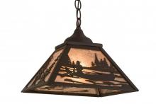 Meyda Green 171360 - 12"Sq Canoe Tall Pines Pendant