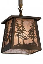 Meyda Green 182076 - 7"Sq Tall Pines Mini Pendant