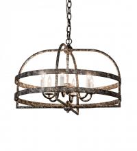 Meyda Green 192658 - 22"W Aldari 6 LT Chandelier