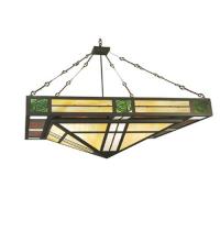 Meyda Green 20118 - 48"Sq Bungalow Rose Inverted Pendant