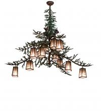 Meyda Green 220711 - 52" Long Pine Branch Valley View 12 Light Chandelier