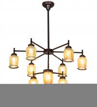 Meyda Green 221336 - 32" Wide Revival Favrile 9 Light Chandelier