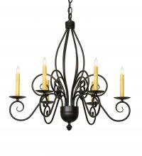 Meyda Green 227498 - 28" Wide Squire 6 Light Chandelier