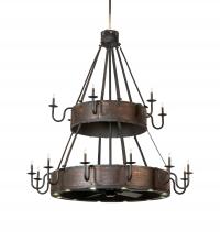 Meyda Green 227743 - 74" Wide Costello 18 Light Two Tier Chandel-Air