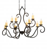 Meyda Green 237296 - 48" Long Clifton 10 Light Oblong Chandelier