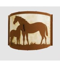 Meyda Green 23899 - 12"W Mare & Foal Wall Sconce