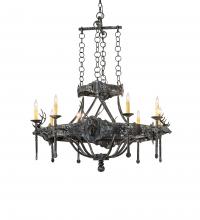 Meyda Green 241339 - 40" Wide Stag 8 Light Chandelier