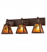 Meyda Green 241799 - 28" Wide Winter Pine 3 Light Vanity Light