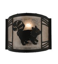 Meyda Green 247235 - 12" Wide Raccoon on the Loose Right Wall Sconce