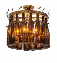 Meyda Green 252212 - 20" Wide Tuscan Vineyard Estate 16 Light Wine Bottle Chandelier