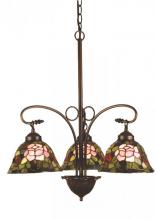 Meyda Green 27418 - 24"W Tiffany Rosebush 3 LT Chandelier.602