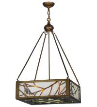 Meyda Green 28707 - 21"Sq Backyard Friends Inverted Pendant