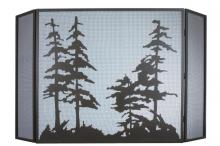 Meyda Green 31676 - 68" Wide X 39" High Tall Pines Fireplace Screen