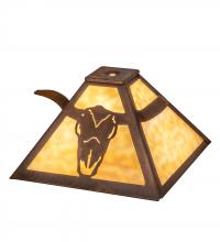 Meyda Green 32362 - 12" Square Steer Skull Shade