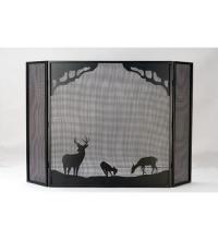 Meyda Green 38521 - 62"W X 40"H Deer at Dawn Fireplace Screen