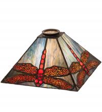 Meyda Green 48274 - 10" Square Prairie Dragonfly Shade