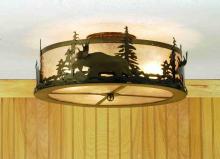 Meyda Green 51095 - 18"W Moose at Dusk Flushmount