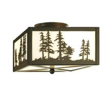 Meyda Green 67341 - 10"Sq Tall Pines Flushmount