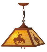 Meyda Green 74035 - 16"Sq Trails End Pendant