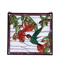 Meyda Green 81540 - 21"W X 19"H Hummingbird Stained Glass Window