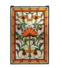 Meyda Green 98229 - 20"W X 30"H Picadilly Stained Glass Window