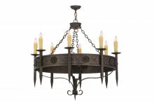 Meyda Black 115641 - 42"W Calandra 8 LT Chandelier